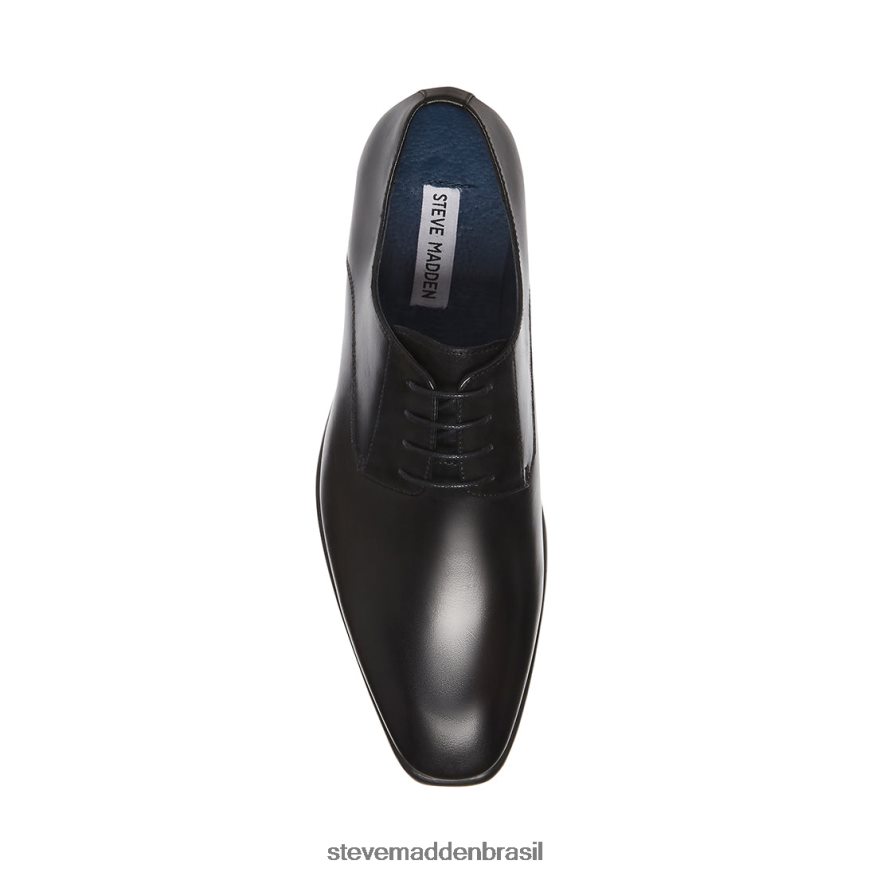 calçados couro preto homens Steve Madden namorados ZTFPZH1052