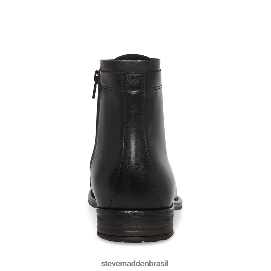 calçados couro preto homens Steve Madden poços ZTFPZH1060