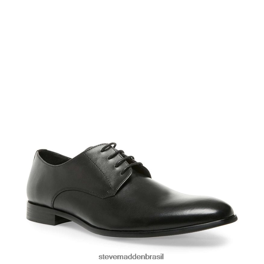 calçados couro preto homens Steve Madden presa ZTFPZH1047