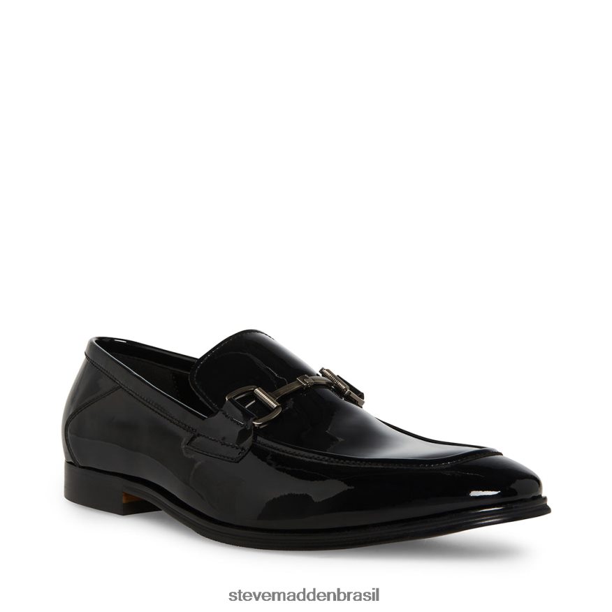 calçados patente preta homens Steve Madden Ahron ZTFPZH1056