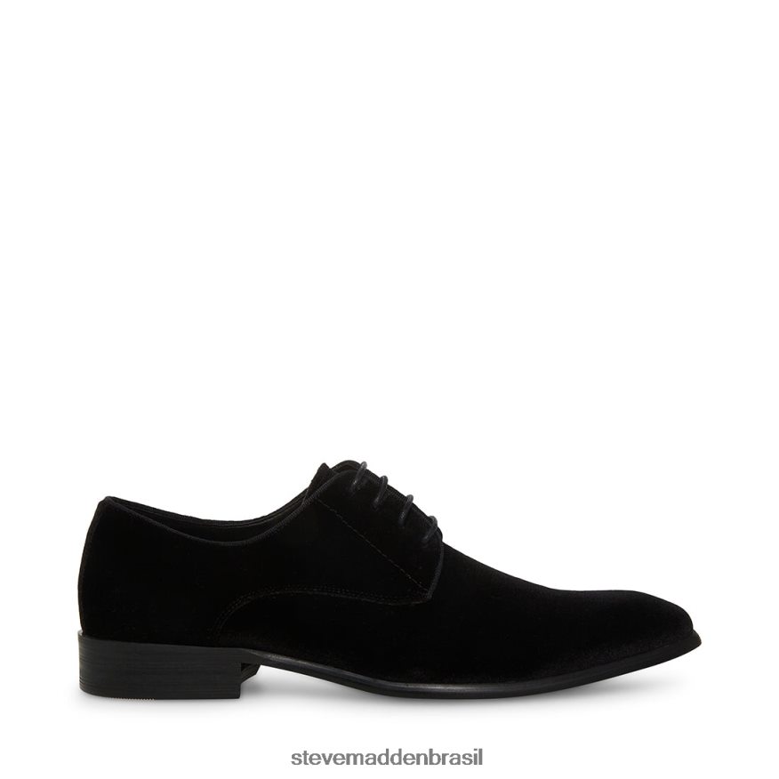 calçados veludo preto homens Steve Madden belo-v ZTFPZH1051