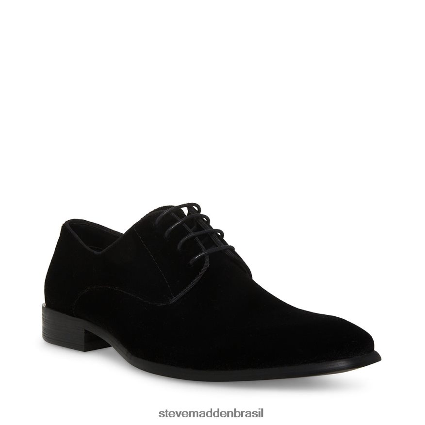 calçados veludo preto homens Steve Madden belo-v ZTFPZH1051