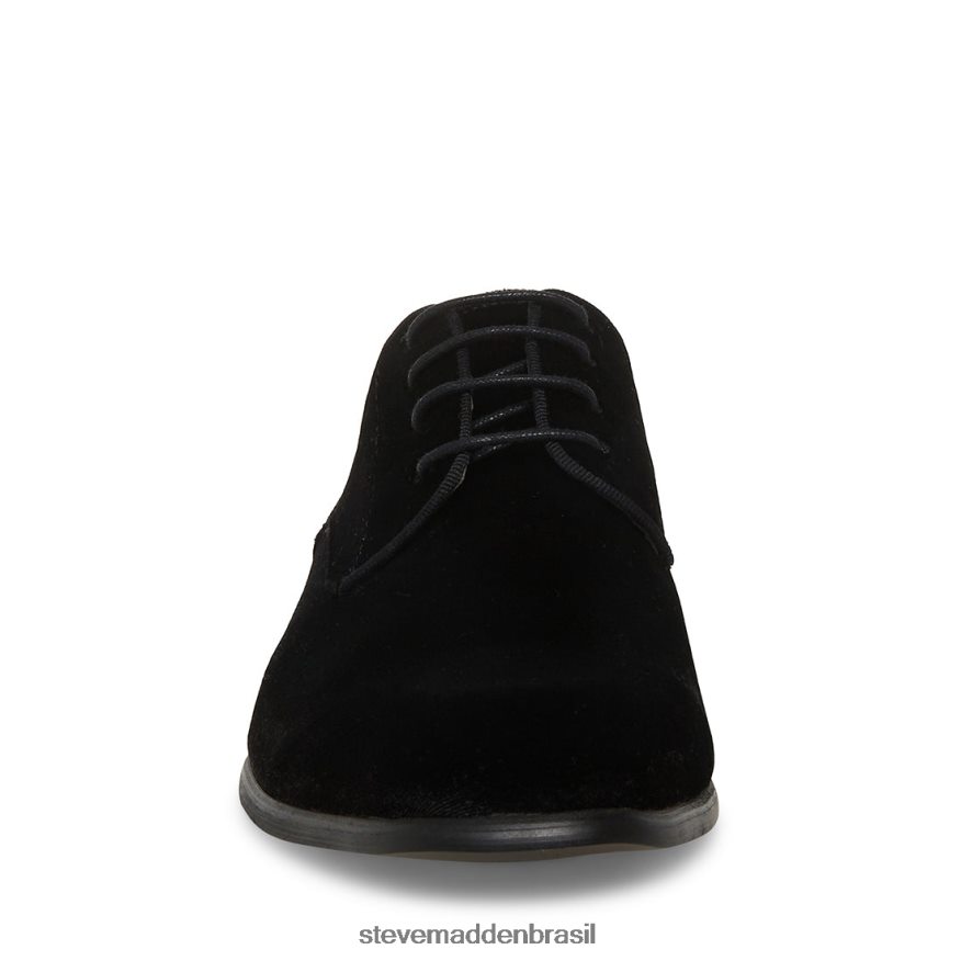 calçados veludo preto homens Steve Madden belo-v ZTFPZH1051