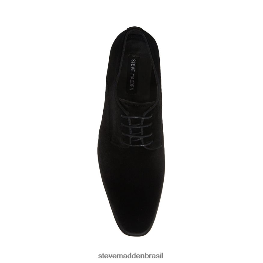 calçados veludo preto homens Steve Madden belo-v ZTFPZH1051