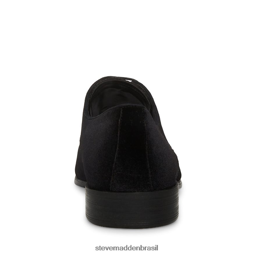 calçados veludo preto homens Steve Madden belo-v ZTFPZH1051