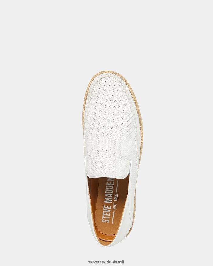 calçados couro branco homens Steve Madden caydenn ZTFPZH1070