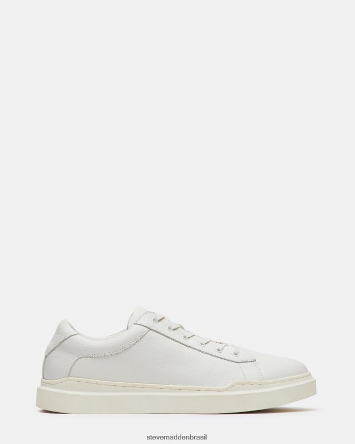 calçados couro branco homens Steve Madden tiltão ZTFPZH896