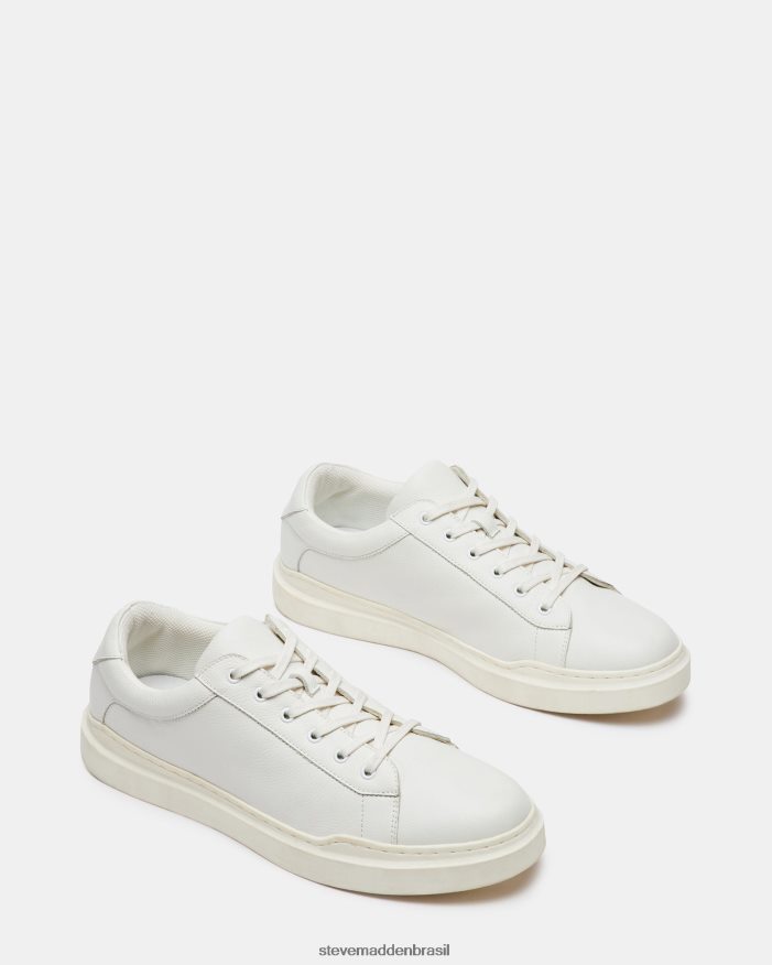 calçados couro branco homens Steve Madden tiltão ZTFPZH896