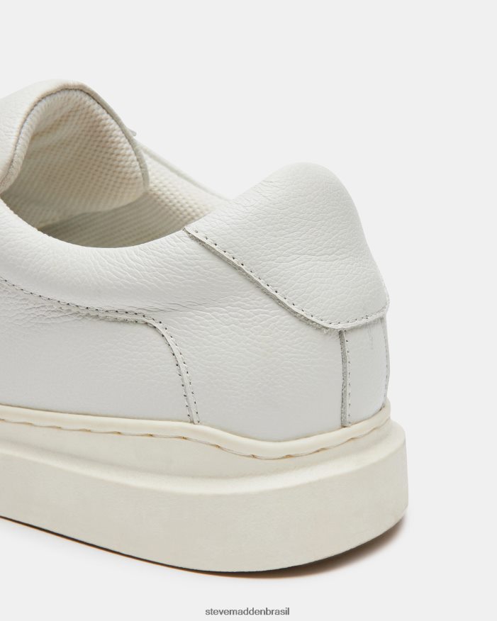 calçados couro branco homens Steve Madden tiltão ZTFPZH896