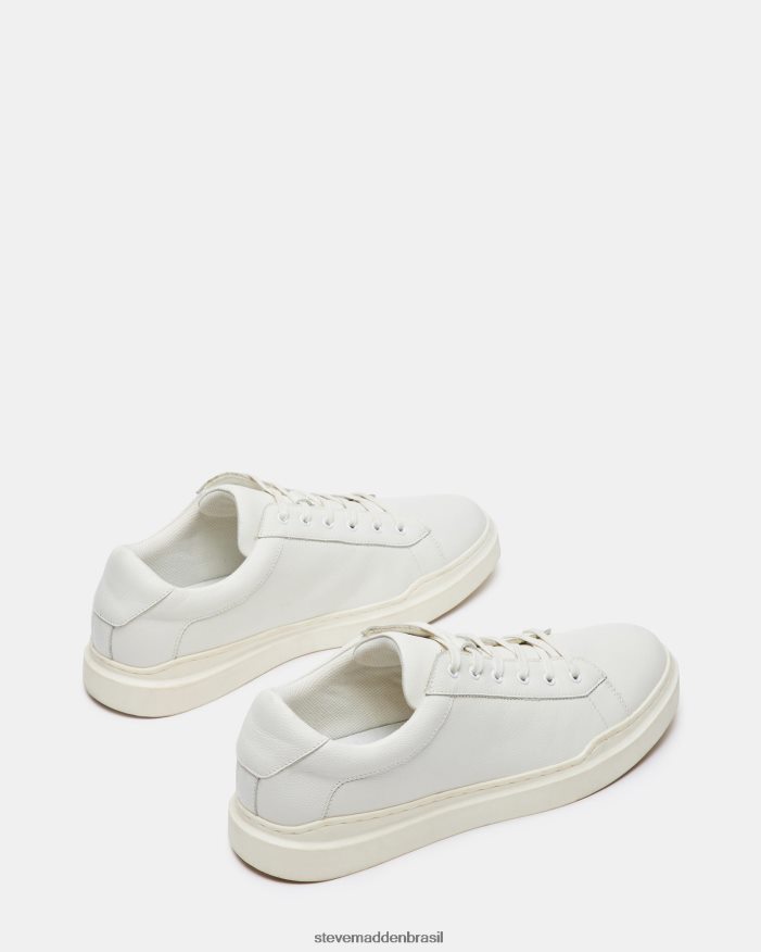 calçados couro branco homens Steve Madden tiltão ZTFPZH896