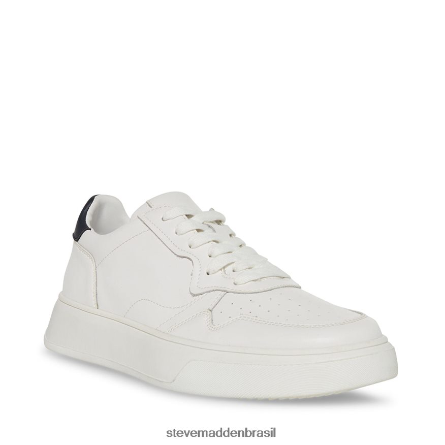 calçados couro branco/marinho homens Steve Madden jorge ZTFPZH919