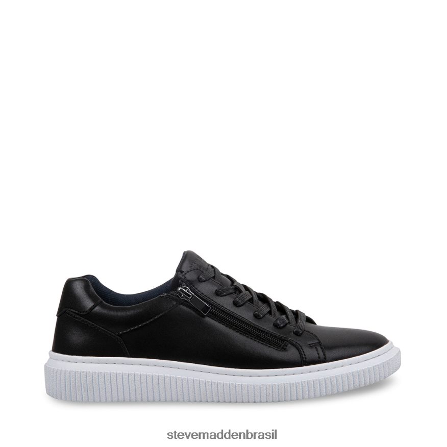 calçados couro preto homens Steve Madden niziam ZTFPZH906