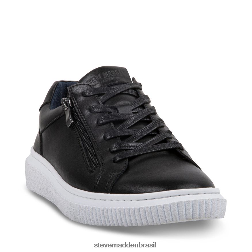 calçados couro preto homens Steve Madden niziam ZTFPZH906