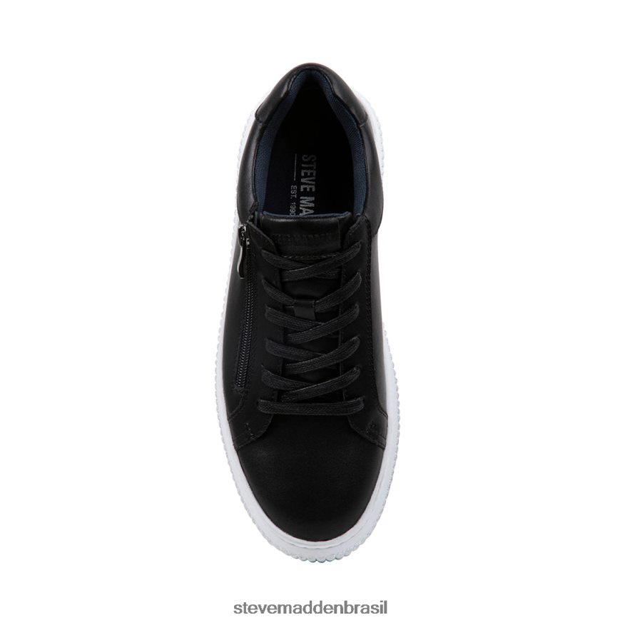 calçados couro preto homens Steve Madden niziam ZTFPZH906