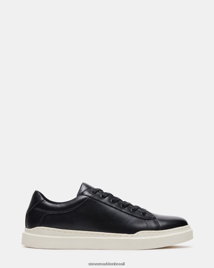 calçados couro preto homens Steve Madden tiltão ZTFPZH901