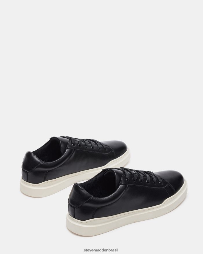 calçados couro preto homens Steve Madden tiltão ZTFPZH901