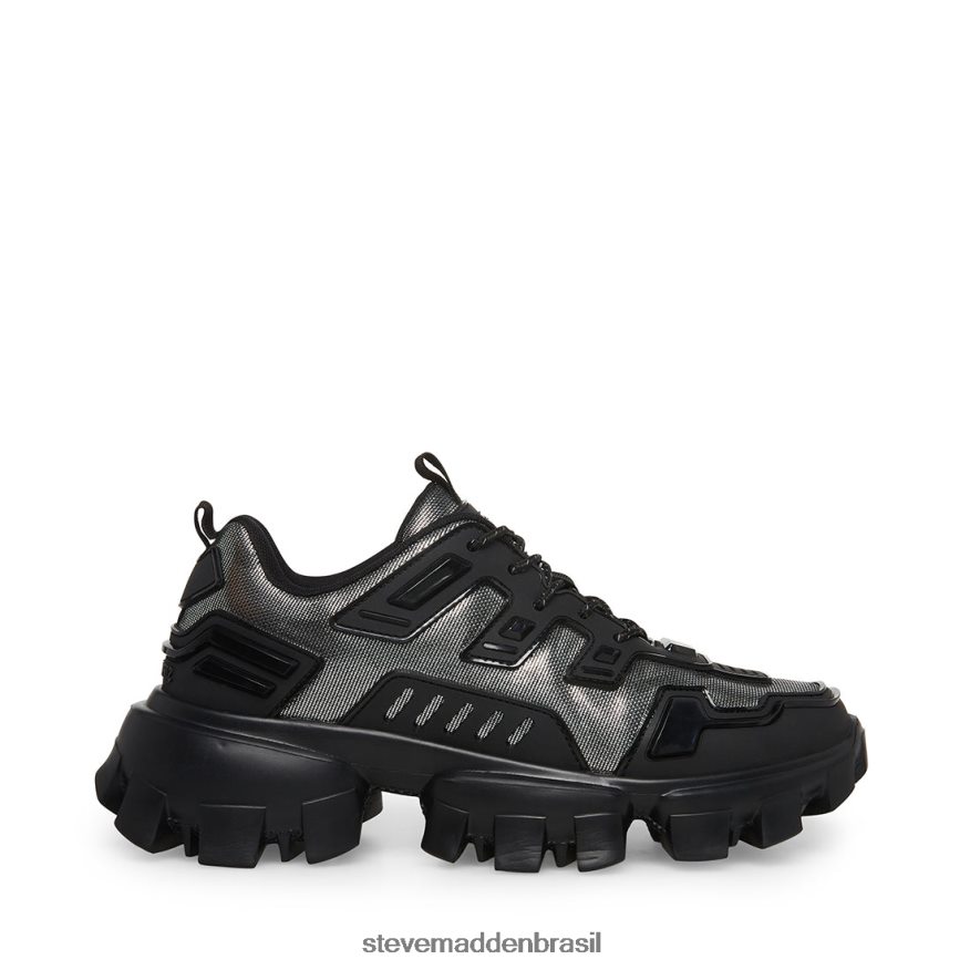 calçados prata negra homens Steve Madden Ponce ZTFPZH899