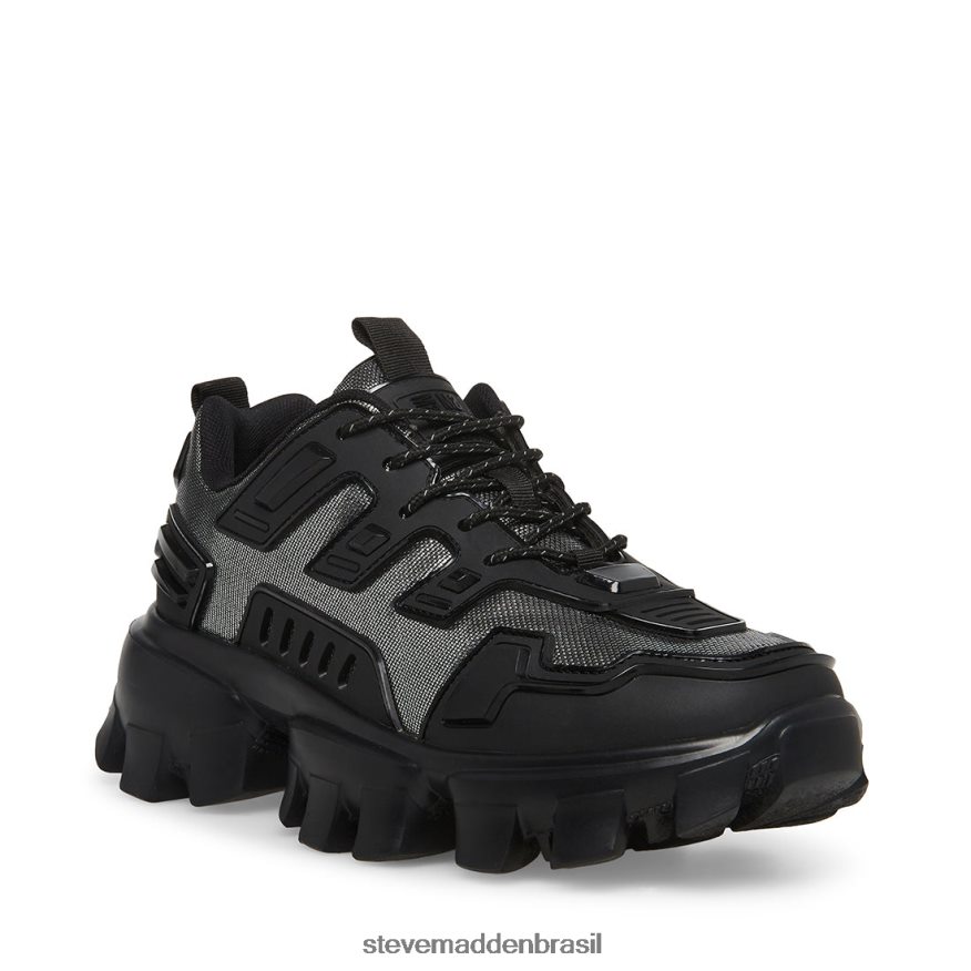 calçados prata negra homens Steve Madden Ponce ZTFPZH899