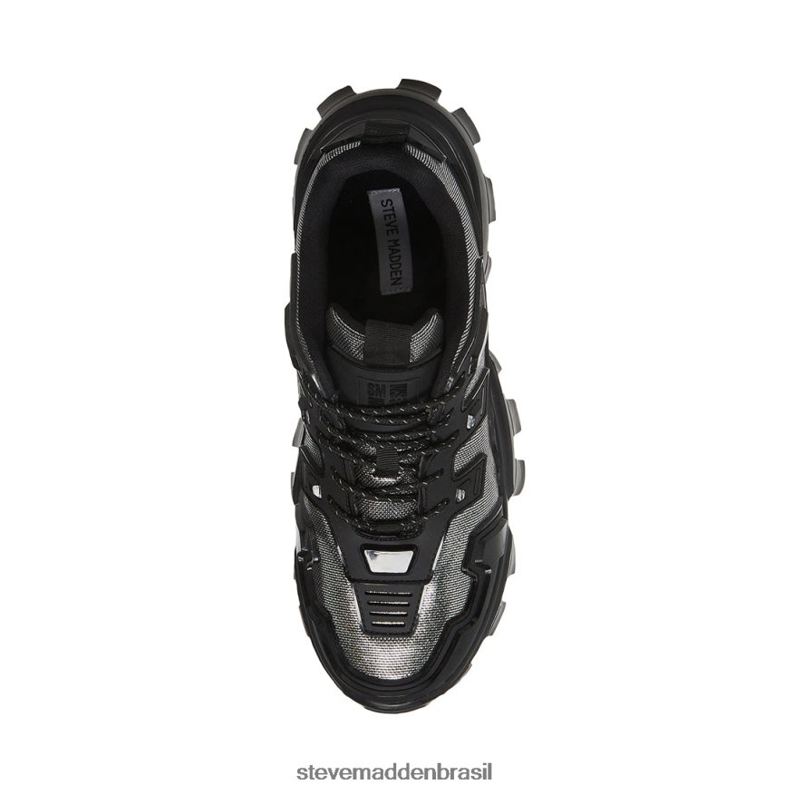 calçados prata negra homens Steve Madden Ponce ZTFPZH899