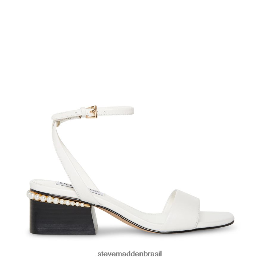 calçados couro branco mulheres Steve Madden nora ZTFPZH126