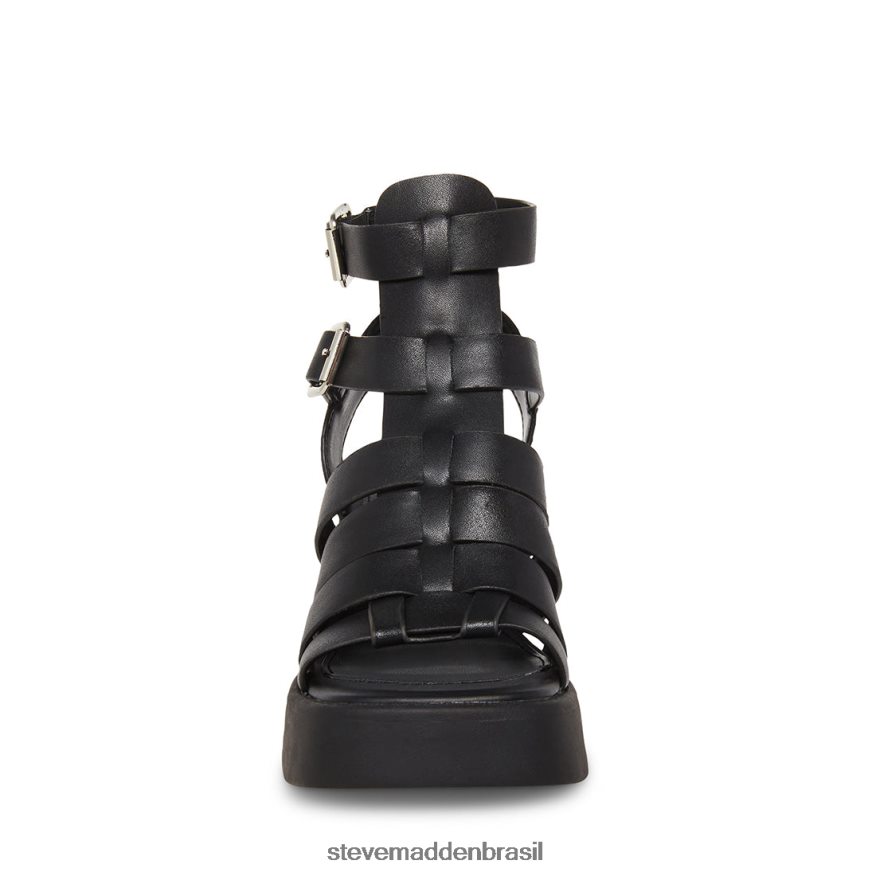 calçados couro preto mulheres Steve Madden Kiona ZTFPZH49