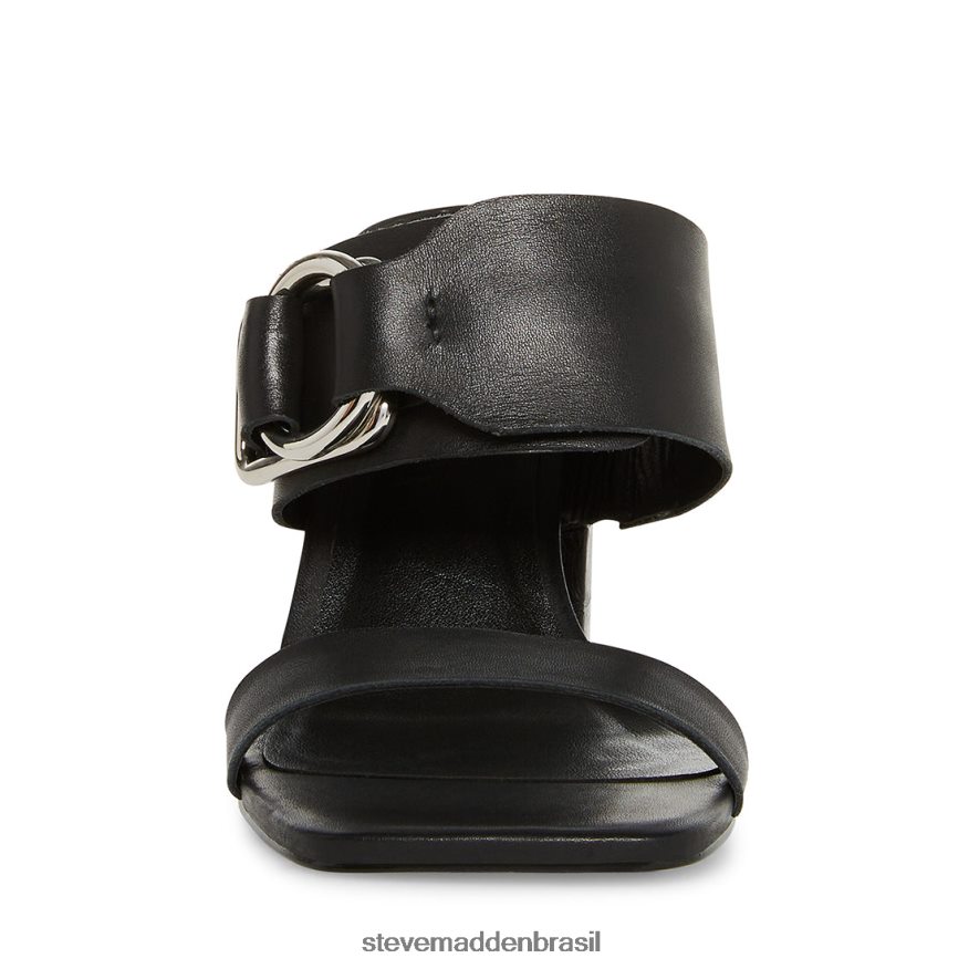 calçados couro preto mulheres Steve Madden leda ZTFPZH528