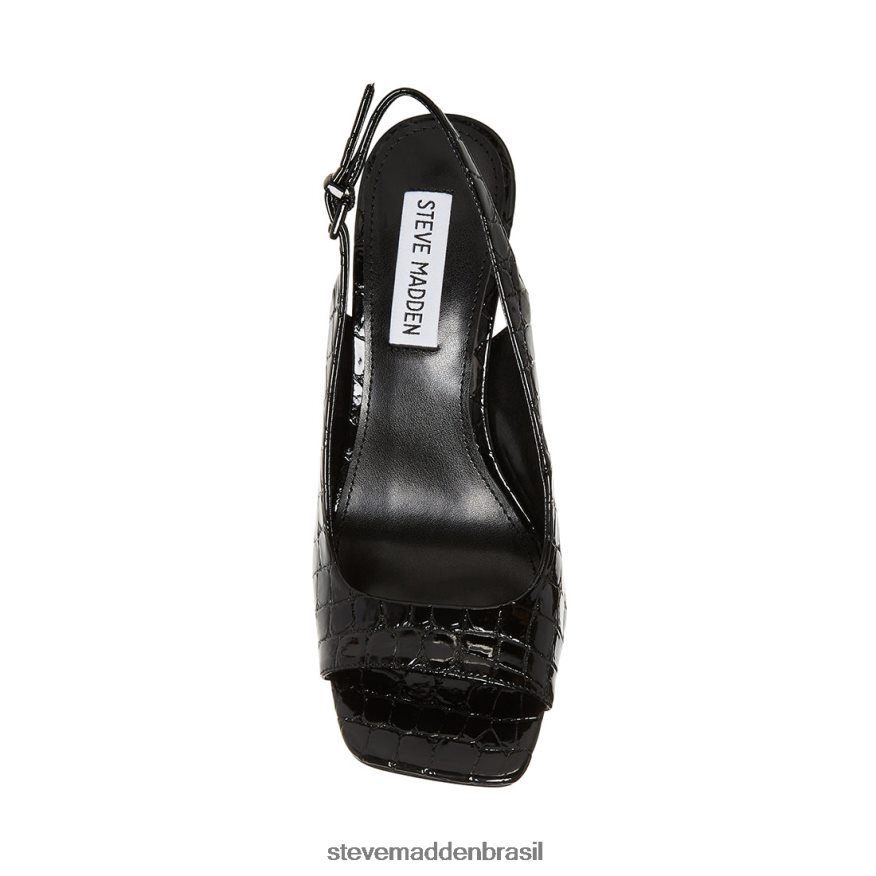 calçados crocodilo preto mulheres Steve Madden Esme ZTFPZH526