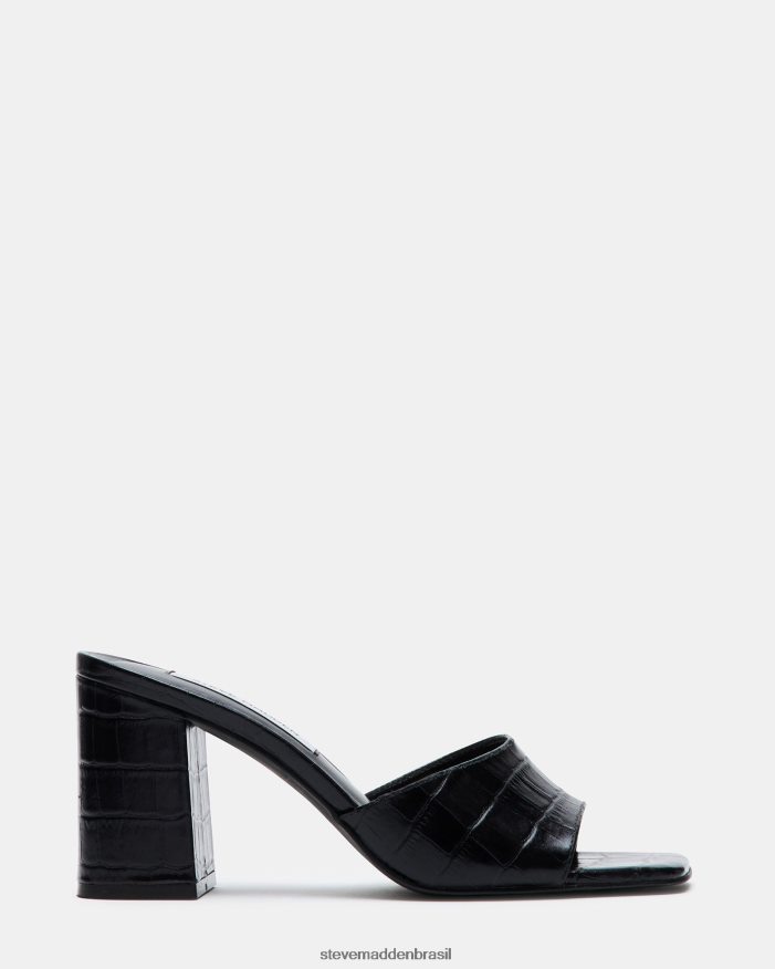 calçados crocodilo preto mulheres Steve Madden alaya ZTFPZH527