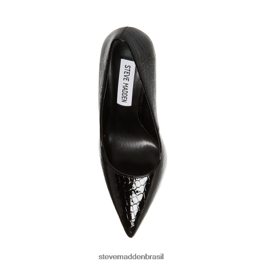 calçados crocodilo preto mulheres Steve Madden rival ZTFPZH525