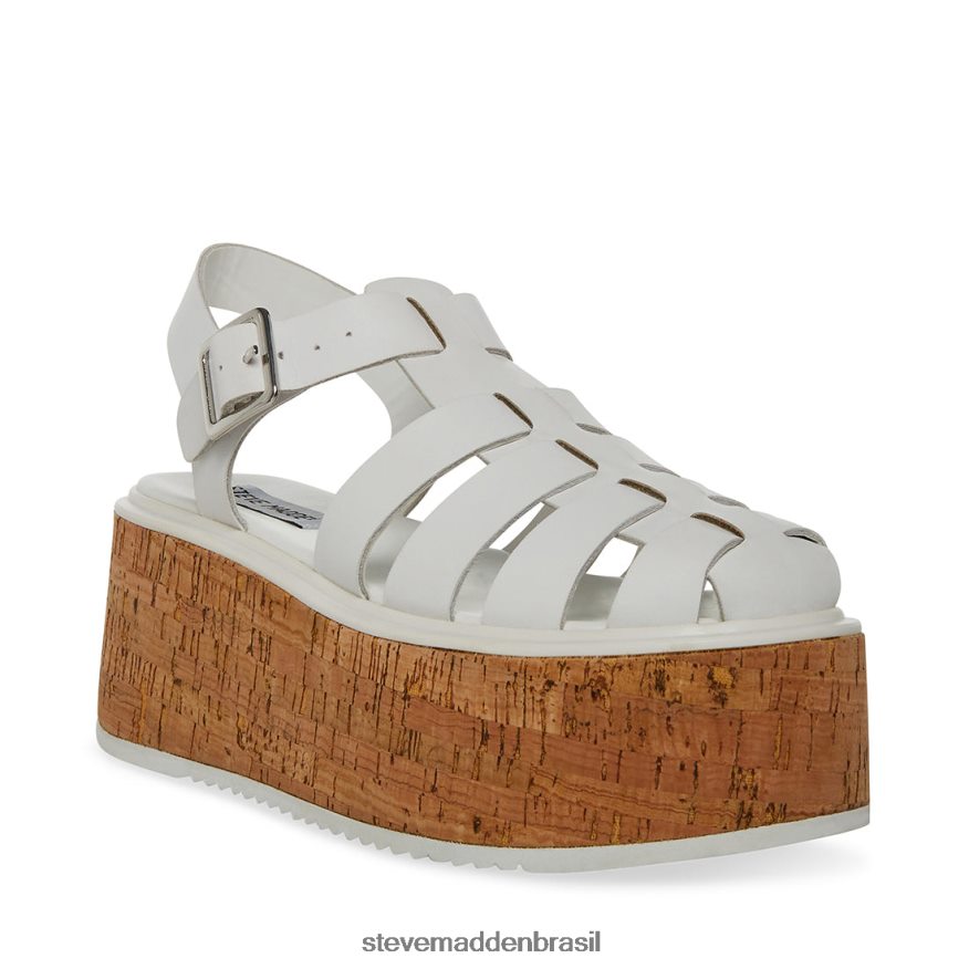 calçados couro branco mulheres Steve Madden lazlo ZTFPZH154