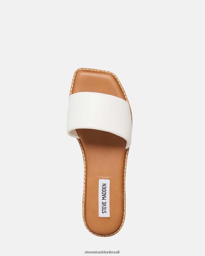 calçados couro branco mulheres Steve Madden sandra ZTFPZH18