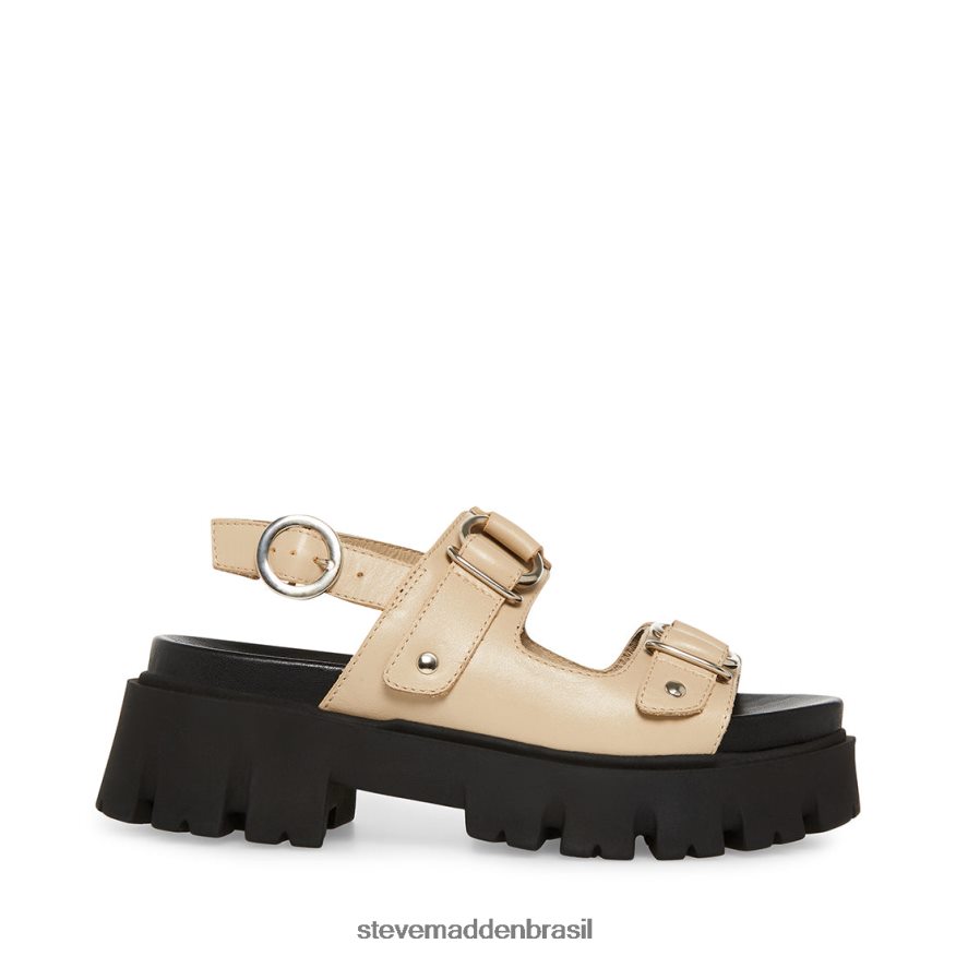 calçados couro cáqui mulheres Steve Madden Garrick ZTFPZH152