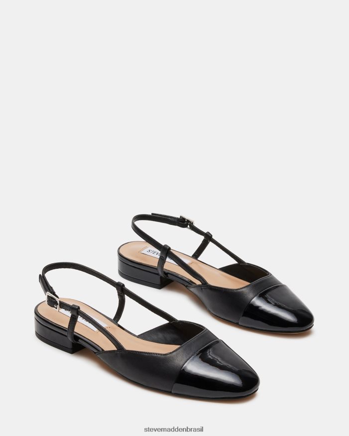 calçados couro preto mulheres Steve Madden Belinda ZTFPZH504