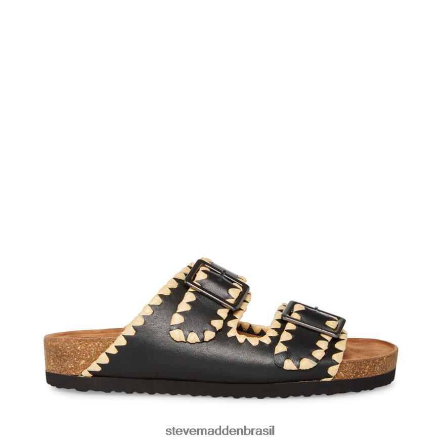 calçados couro preto mulheres Steve Madden Cheyanne ZTFPZH112