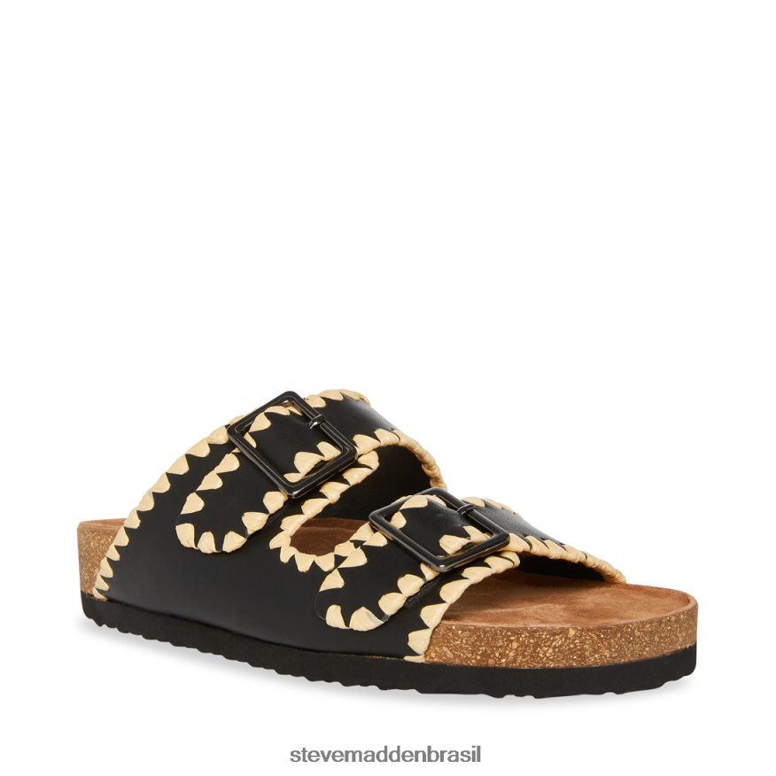 calçados couro preto mulheres Steve Madden Cheyanne ZTFPZH112