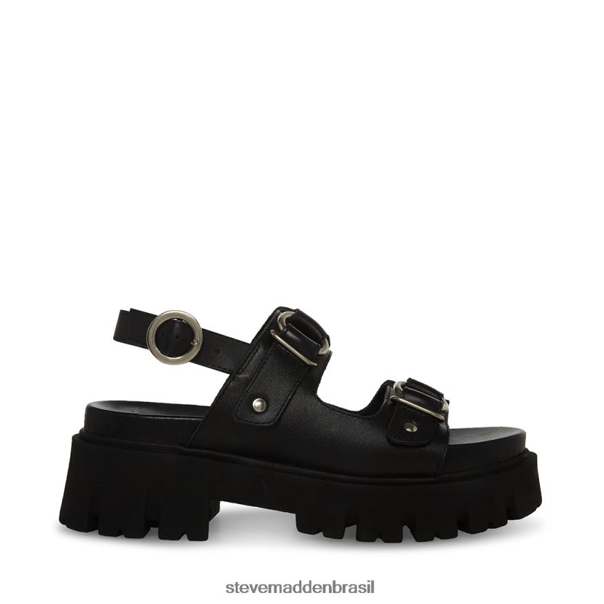 calçados couro preto mulheres Steve Madden Garrick ZTFPZH54