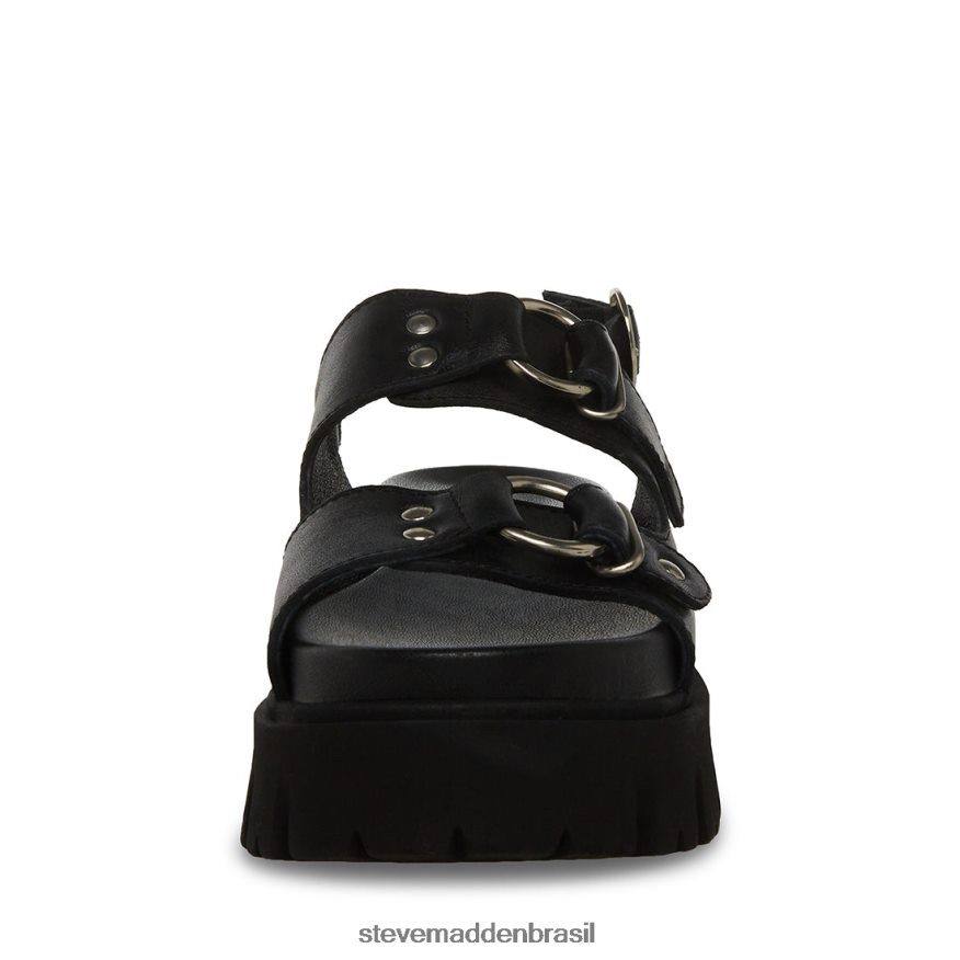 calçados couro preto mulheres Steve Madden Garrick ZTFPZH54