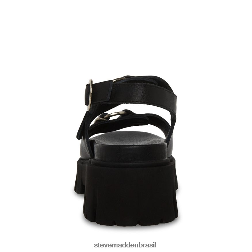 calçados couro preto mulheres Steve Madden Garrick ZTFPZH54