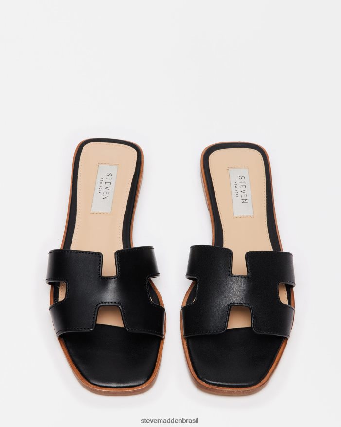 calçados couro preto mulheres Steve Madden Hadyn ZTFPZH10