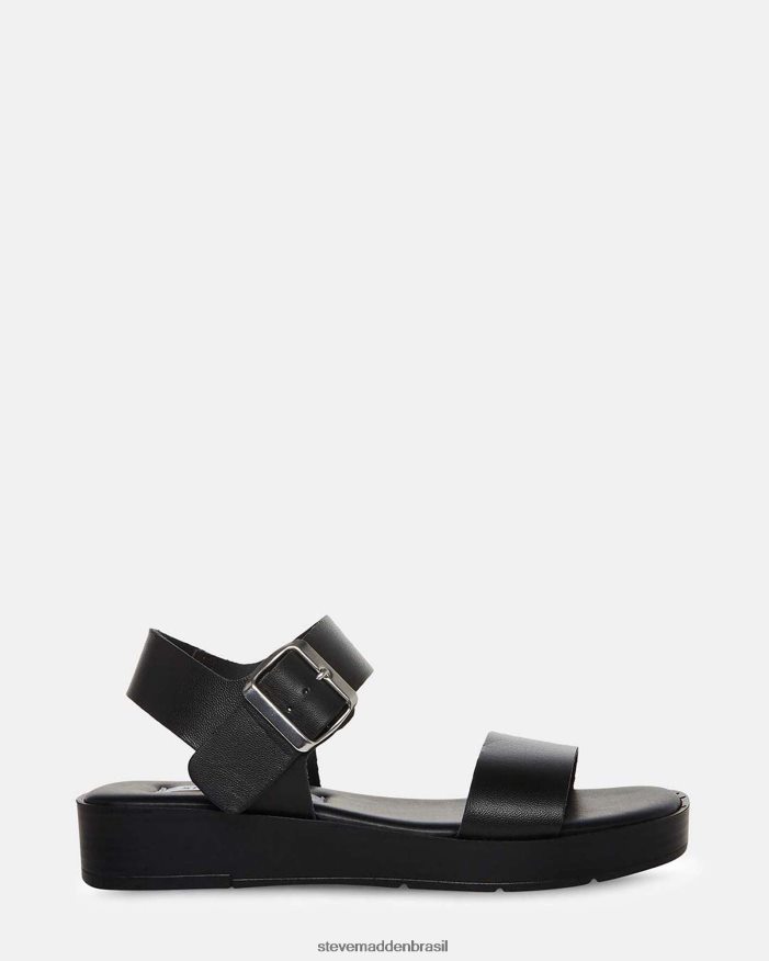 calçados couro preto mulheres Steve Madden Keanan ZTFPZH22