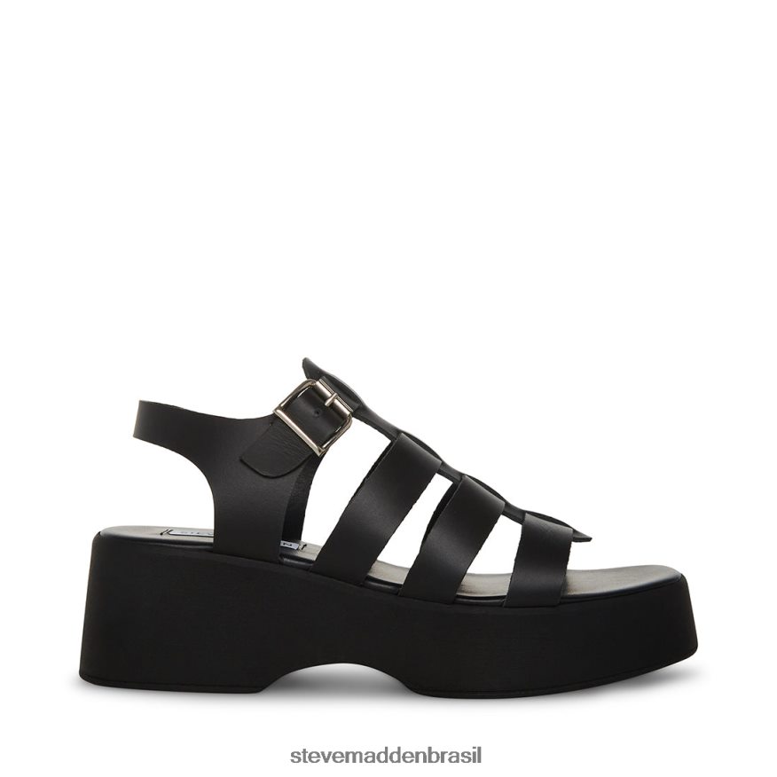 calçados couro preto mulheres Steve Madden Sarai ZTFPZH159