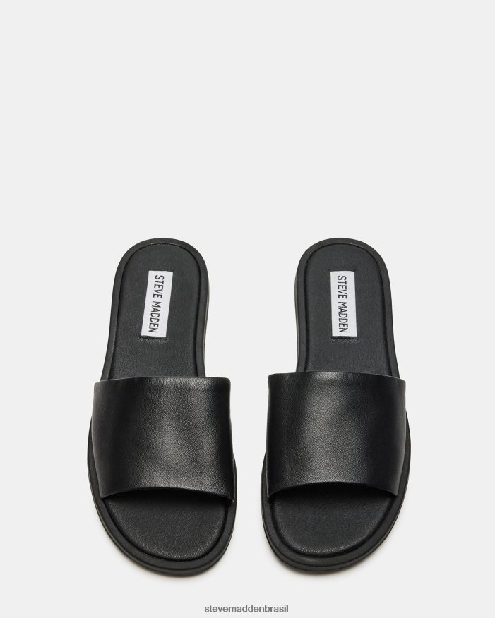 calçados couro preto mulheres Steve Madden kaya ZTFPZH30