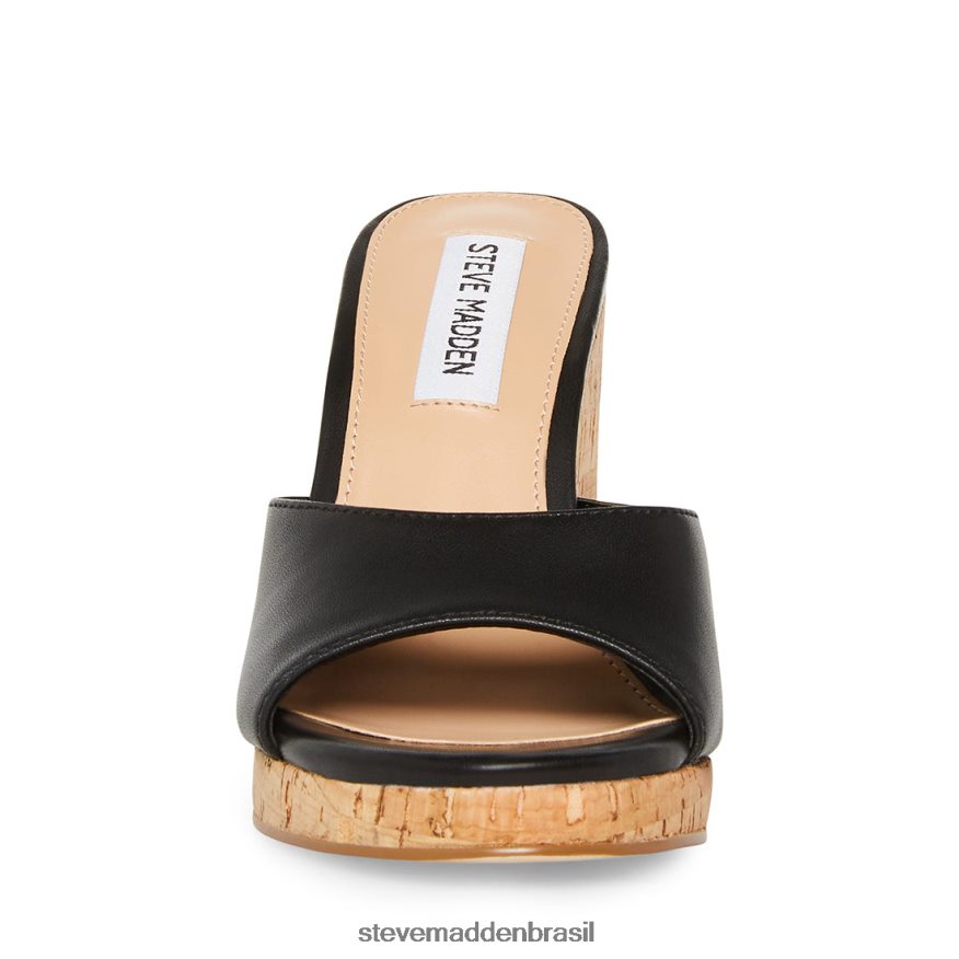 calçados couro preto mulheres Steve Madden maravilhoso ZTFPZH80