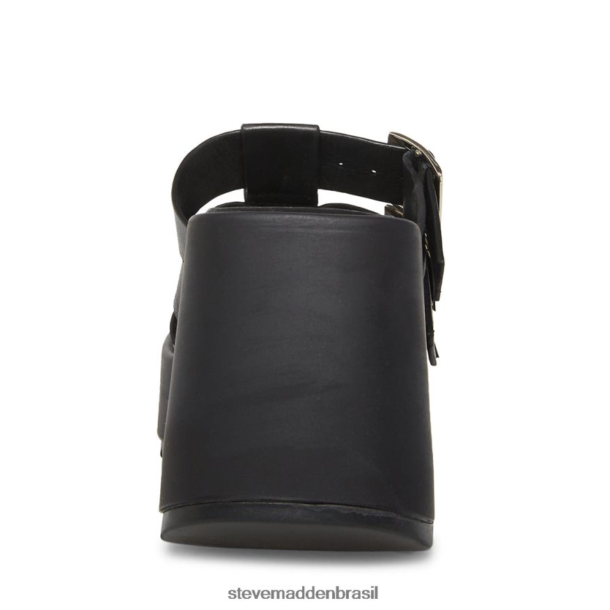 calçados couro preto mulheres Steve Madden perfurar ZTFPZH207