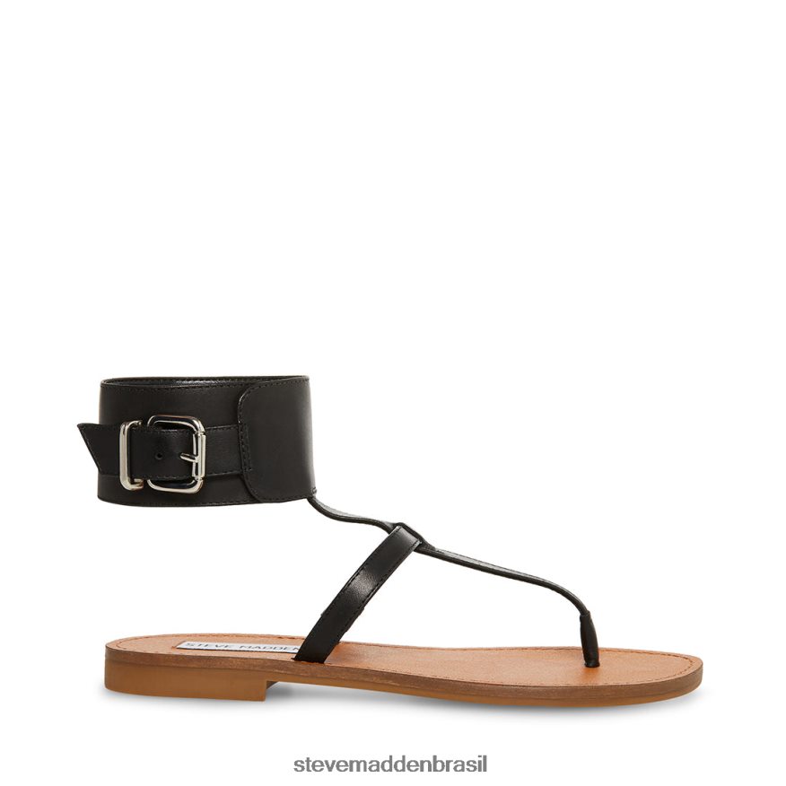 calçados couro preto mulheres Steve Madden rico ZTFPZH125