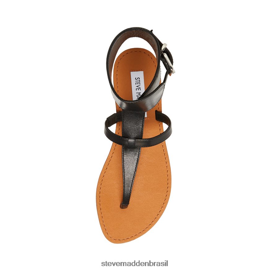 calçados couro preto mulheres Steve Madden rico ZTFPZH125