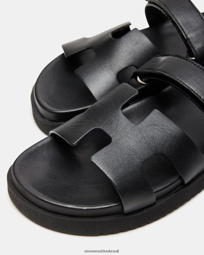 calçados couro preto mulheres Steve Madden talvez ZTFPZH1