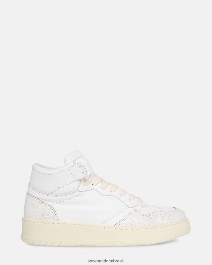 calçados couro branco mulheres Steve Madden Wayne ZTFPZH294