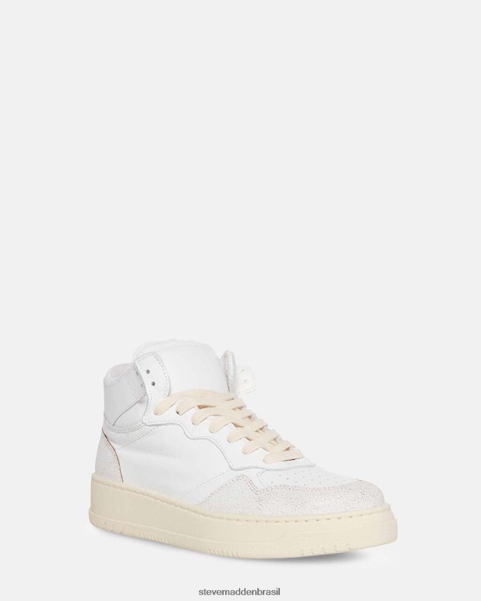 calçados couro branco mulheres Steve Madden Wayne ZTFPZH294